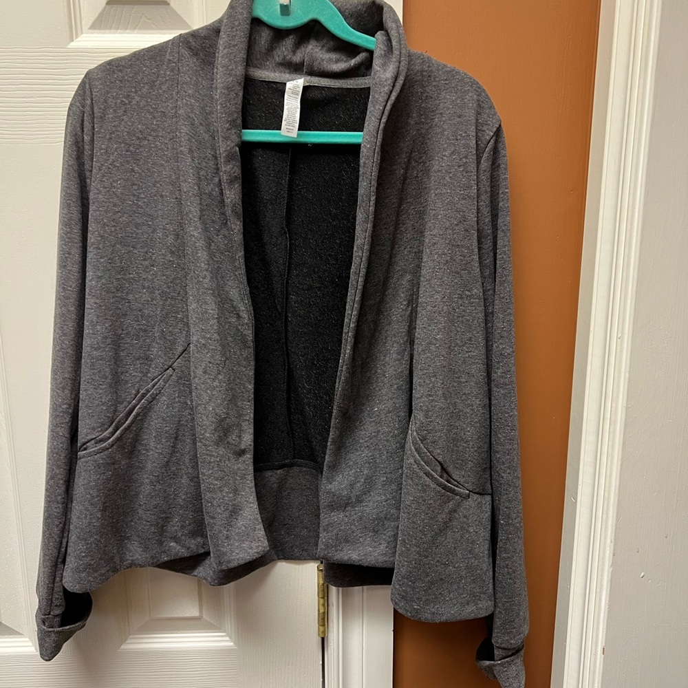 RBX Charcoal Open Front Cardigan
